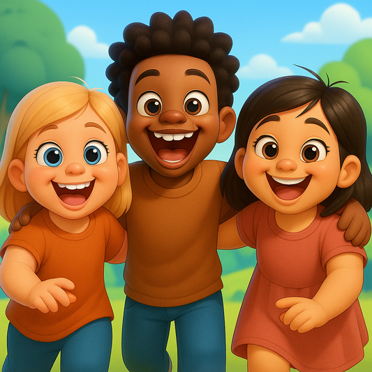 Utskriven bild på din familj som sagofigurer (A5)