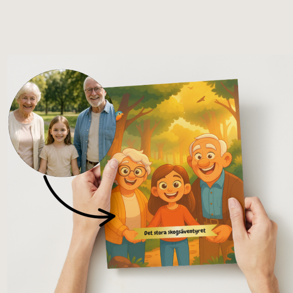 Din bild blir till en unik bok - ni är sagofigurerna